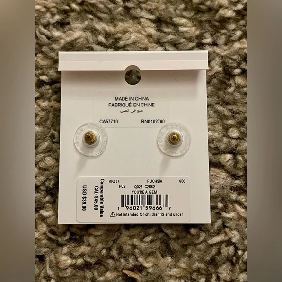 You’re A Gem Fuchsia earrings - Picture 4 of 4